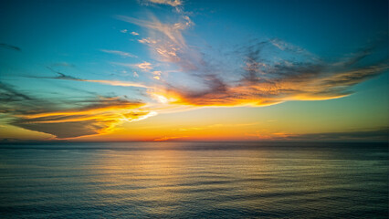 sunset over the ocean in Cost Rica