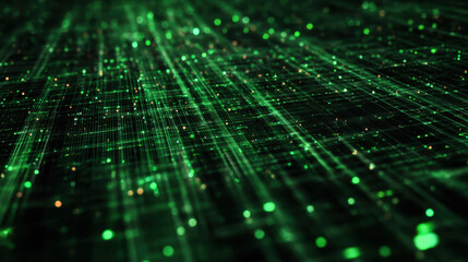 Cyber security network data protection green digital grid futuristic technology background abstract cyber protection grid