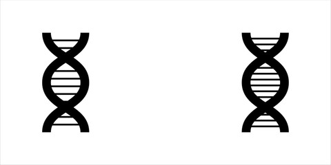 DNA flat vector icon set. Simple solid symbol isolated on white background.