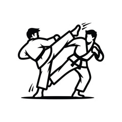 Boxing Club, Logo Template with Silhouette of Fighter Punching