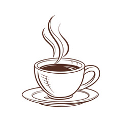 Obraz premium A steaming cup of coffee Vector
