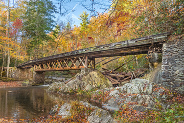 Historic Elkmont Truss Bridge in the Smoky Mountains