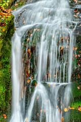 Beautiful cascading waterfall in the Smoky Mountains