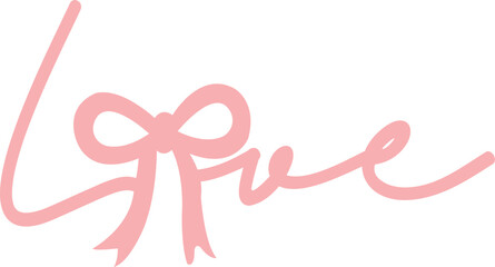 Love valentine typography design on plain white transparent isolated background for card, shirt, hoodie, sweatshirt, apparel, tag, mug, icon, poster or badge