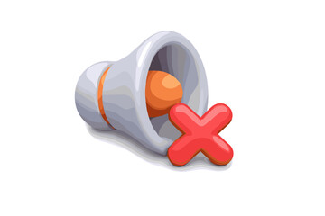 Muted speaker icon with a red cross symbol indicating no sound or silence