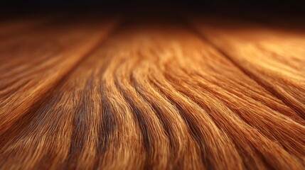 Warm wooden flooring with intricate grain patterns, bathed in gentle light. A close-up view accentuates the natural texture and color variation of the wood