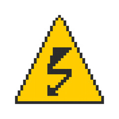 High voltage pixel sign.