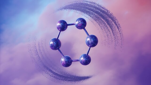 Abstract molecular structure with futuristic science technology concept
 - Powered by Adobe