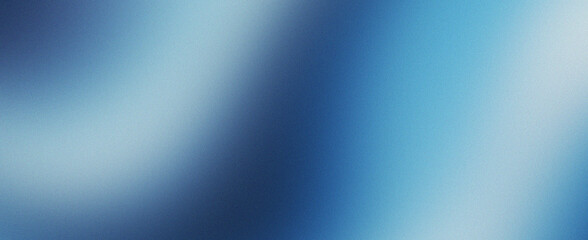 Fototapeta premium Abstract gradient shape deep navy to light blue grainy background noise texture design wallpaper backdrop banner poster header. Artistic surface with depth and subtle grain movement.