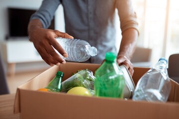 Worker Separating Materials in Community Recycling Facility for Sustainability