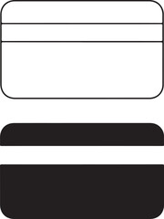 Credit card icon outline and solid style modern pictogram simple symbol for web and mobile payment banking and finance transactions