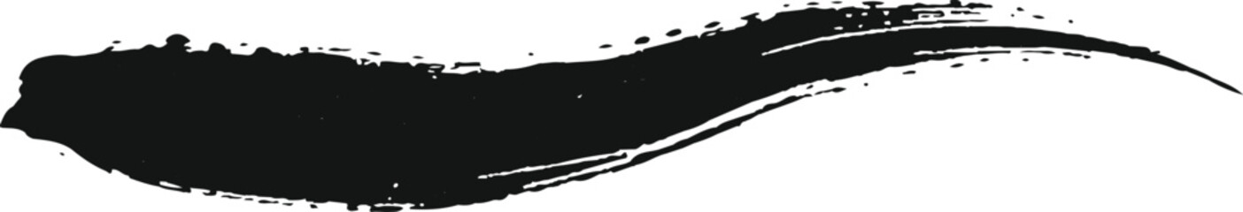 Abstract black brush stroke vector