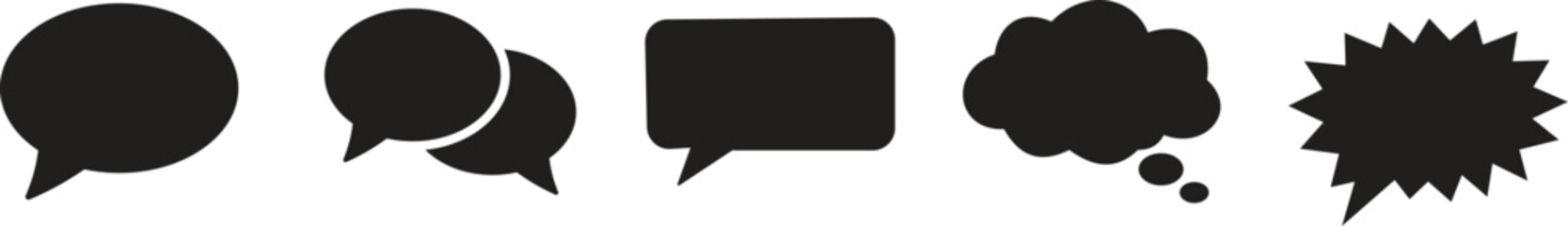 Fototapeta premium Minimalist speech bubbles set