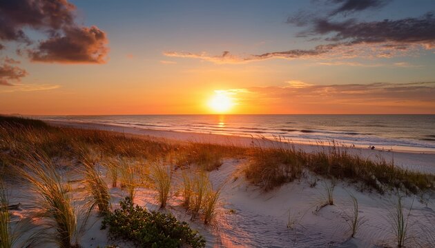 Sunset Over Navarre Beach Florida Coast
