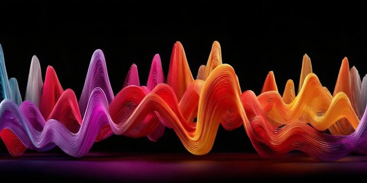 Vibrant Color Wave: A mesmerizing display of colorful, undulating waves in a spectrum of vivid hues, creating a dynamic and visually stimulating artistic representation.