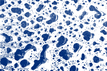 Gotas de agua de color azul con fondo transparente en formato PNG