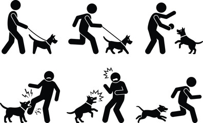 Obraz premium Dog running freely after being released by owner