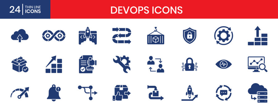 Professional DevOps And IT Operations Solid Icons