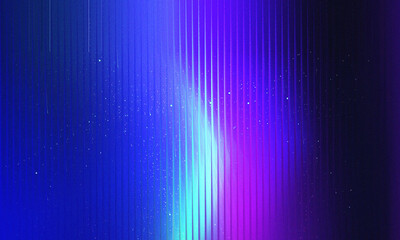 Abstract Blue and Purple Background with Straight Vertical Slat Texture and Shimmering Light Particles