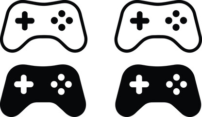 Simple game controller icons set © candysartistry