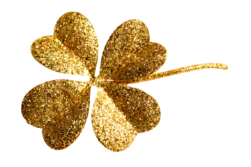 gold glitter shamrock on black background for st patrick s day