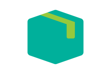 Dispatch Icon - Box and delivery dispatch icon in Teal and Lime Green for logistics, shipping, and supply chain management in a modern flat design, isolated on transparent background.