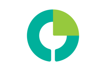 Analytics Icon - Pie chart and data analytics icon in Teal and Lime Green for business reporting, statistics, and growth monitoring in flat dashboard design, isolated on transparent background.