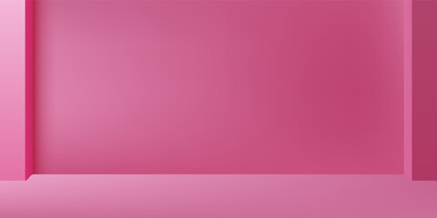 Obraz premium blank pink studio use as background.3d rendering.