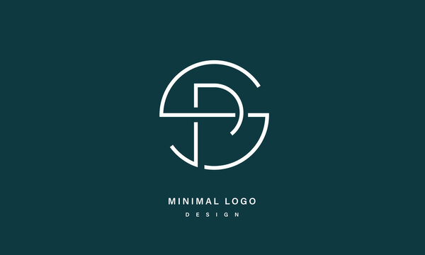 Letter PS SP Monogram Logo &ndash; Modern Circular Initial Lettermark Design