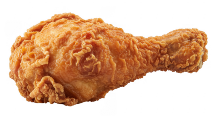 Fried chicken leg food meal isolated on a transparent background