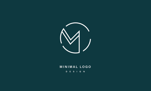Letter CM MC Monogram Logo &ndash; Modern Circular Initial Lettermark Design