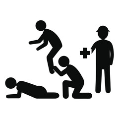 silhouette of a man exercising with dumbbell