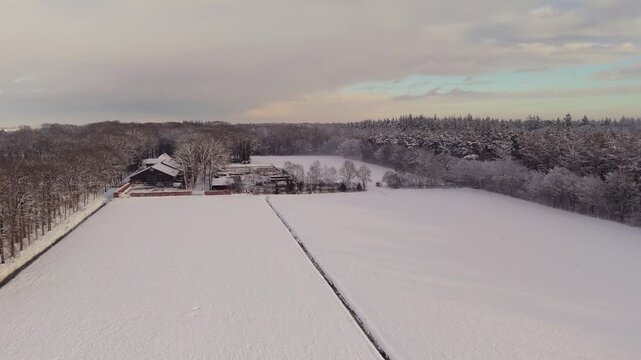Vast Winter Landscape park Groeneveldd, Baarn, the Netherlands