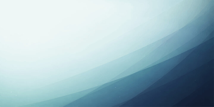 An abstract blue background features a 3d illustration of sun rays reflecting over a summer sea horizon with white clouds and waves for a beautiful nature landscape view