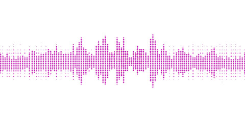 Digital music equalizer background featuring a vibrant audio sound wave graph and musical notes illustration with a blue spectrum waveform for modern radio technology design © Fahid
