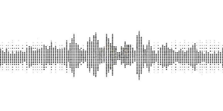 Abstract music background with a 3d equalizer illustration featuring a blue city skyline and business graph bars over an urban skyscraper silhouette