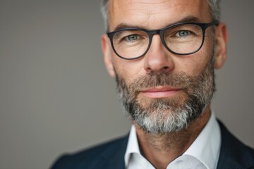 Mature Man With Glasses and Beard