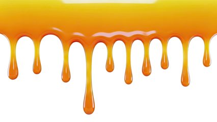 Orange liquid dripping