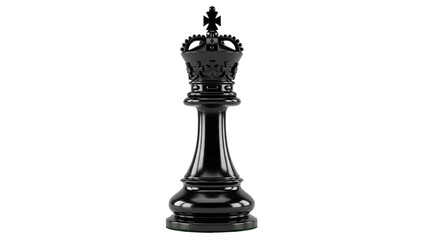 Black Chess King Piece on Dark Background chess piece