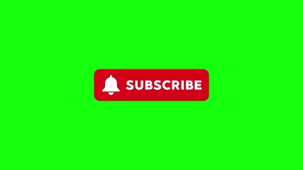 Modern Social Media Subscribe Button Animation with Bell Notification and Cursor Click Overlay Alpha