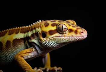Obraz premium Close-up of a colorful gecko with intricate patterns