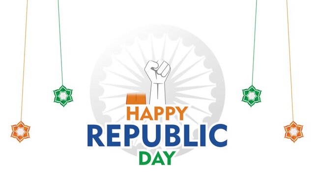 Happy Republic day of India celebration short video.