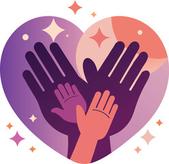 Obraz premium Hands holding heart isolated on transparent background