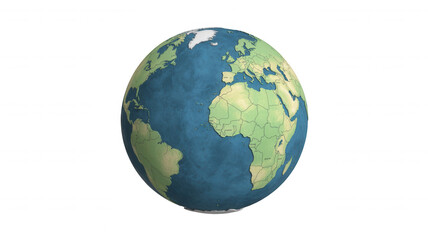 Fototapeta premium Realistic Earth Globe For Global Concepts And Environmental Themes On Transparent Background