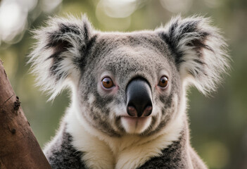 Fototapeta premium Close-up of a Koala with Bushy Ears
