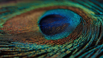 Peacock feather eye macro