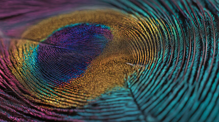 Peacock feather eye macro