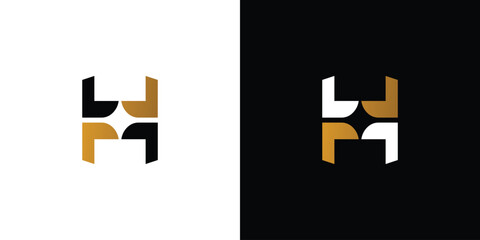 Unique and modern the spark H logo design
