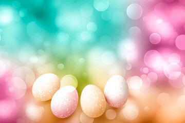 Four eggs are on a table