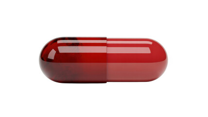 Red Capsule Pill medication pharmaceutical health isolated on a transparent background